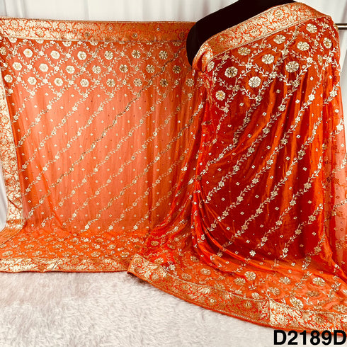 Zari Stone Work Chinon Chiffon Dupatta-D2189
